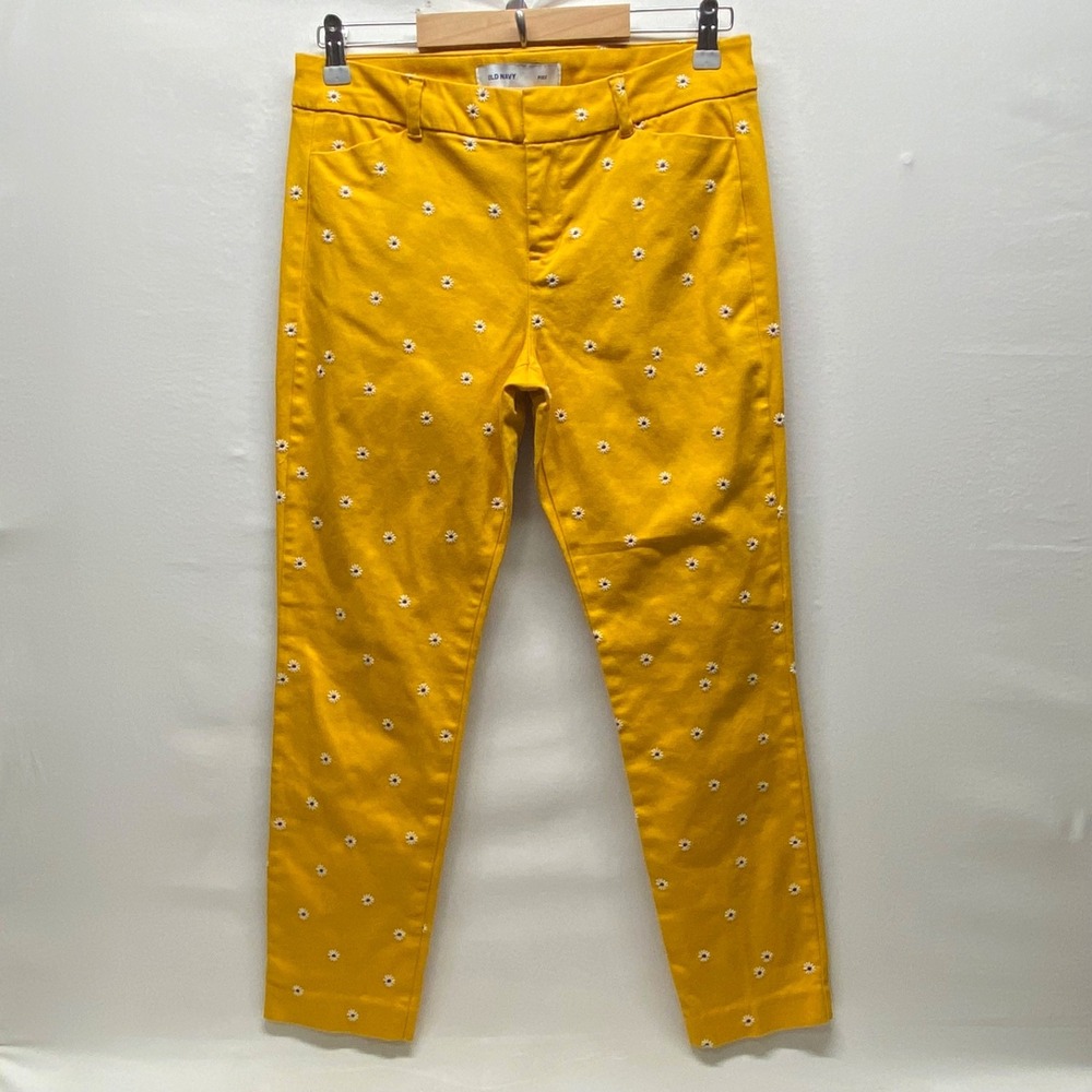 Old Navy Pixie Pants Women's 6 Golden Daisy High Rise Stretch NWOT